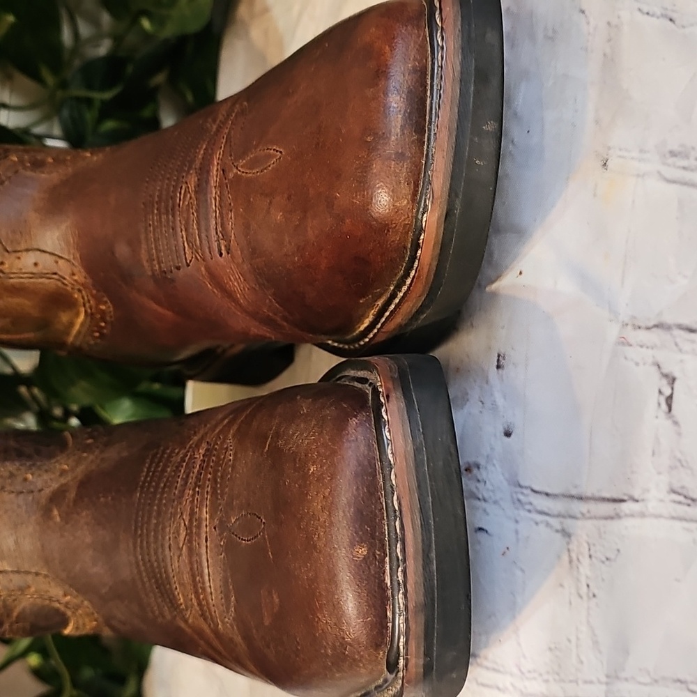 Justin Boots Driller Steel Toe Western Work Cowboy Boots 11.5 EE - Picture 7 of 12